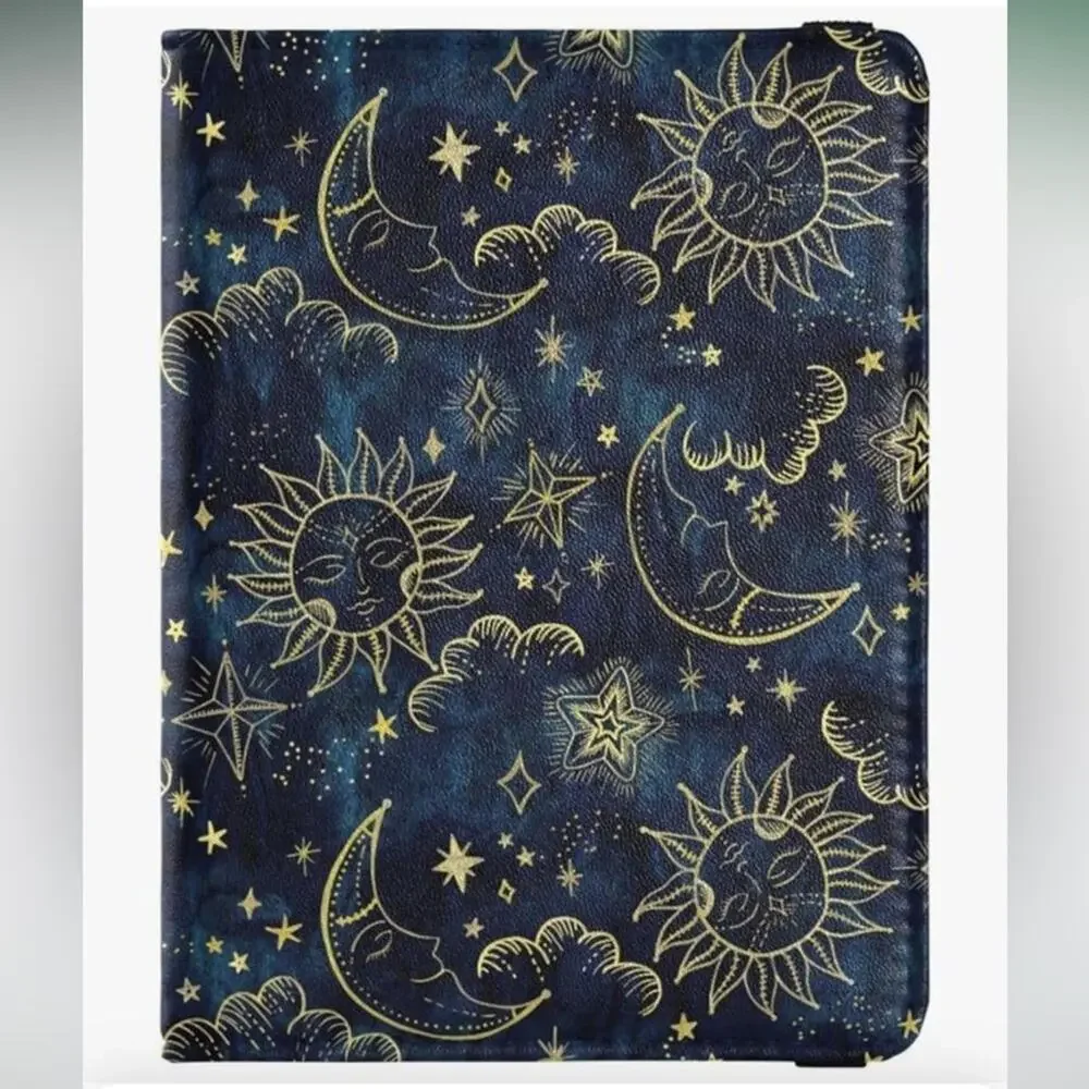 NWOT Navy and Gold Celestial Women's Passport Holder Wallet
